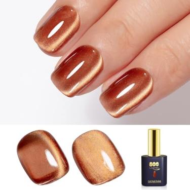 Imagem de YTD Likomey Esmalte de gel olho de gato de vidro de alto brilho, livre de HEMA, livre de TPO, 15 ml, dourado, marrom, magnético, holográfico, glitter, translúcido, geléia, salão de beleza, verniz para