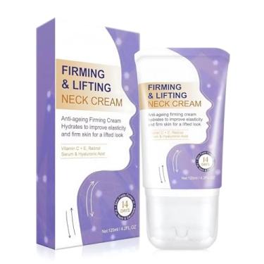 Imagem de Creme de pescoço para apertar e firmar – Creme natural antienvelhecimento com soro de retinol, vitamina C+E e ácido hialurônico – creme facial instantâneo – 120 ml