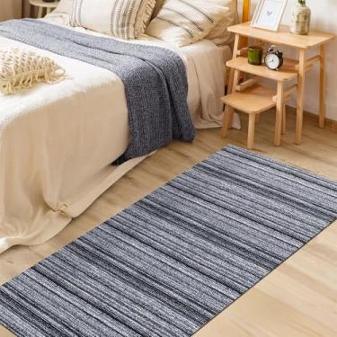 Imagem de Tapete Passadeira Beira Cama Nantes Antiderrapante 0,65 x 2,00 Preto