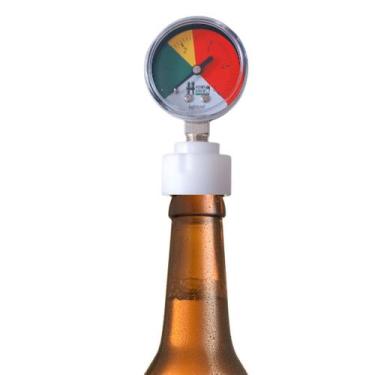 Imagem de Manometro E Adaptador P/ Garrafa Long neck Cerveja Kombucha - HBS