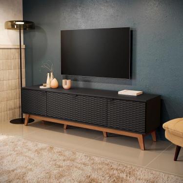 Imagem de Rack Kappesberg 3 Portas 3d Preto Fosco 180cm