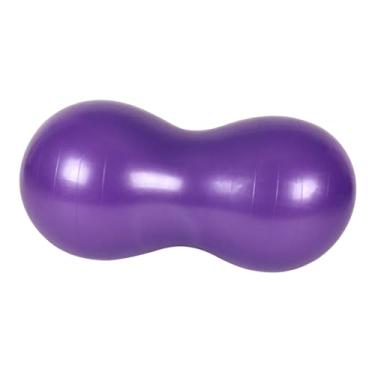 Imagem de Generic Bola de ioga Peanut, cadeira para exercícios de estabilidade, treinamento em casa, academia, equilíbrio, bola sentada com bomba de ar, Roxo