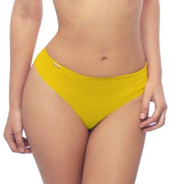 Imagem de Calcinha de biquíni fio dental cintura alta - Estigma, Amarelo, G