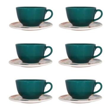 Imagem de Oxford Conjunto De Xicaras Com Pires 200ml 06 Peças Unni Caminho Da Selva