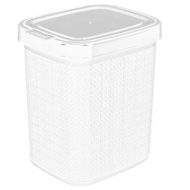 Imagem de Lixeira De Pia Juta Com Tampa 4,5 Litros Branca Nitron