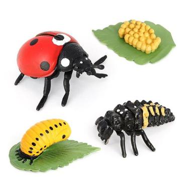 Imagem de Conjunto de figuras Ladybug Life Cycle PVC Models Educational Kids - y