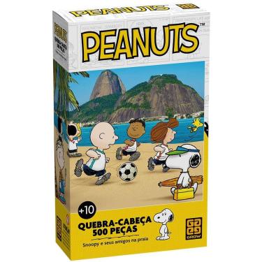 Imagem de Quebra-cabeça 500 peças Peanuts - Snoopy e seus Amigos na Praia