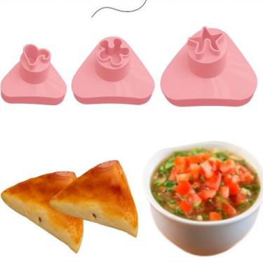 Imagem de Modelador de Esfiha e Biscoitos 3 peças - Bela Cozinha, Rosa