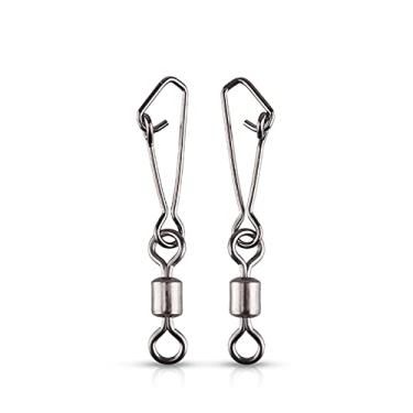 Imagem de GRFIT Ganchos de pesca 50 peças conector de pesca barril link rotativo acessórios de isca de pesca anzóis (tamanho: 7#)