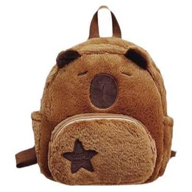 Imagem de Mochila Capivara Infantil Mochila Pelúcia Bolsa Fofa Versátil