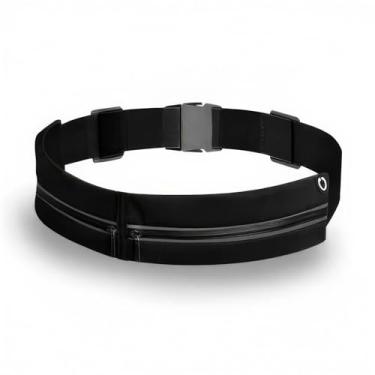 Imagem de Cinto de corrida fino para homens e mulheres, pochete resistente à água com porta de fone de ouvido e faixa refletiva, bolsa ajustável para treino, caminhadas, viagens, serve para todos os telefones