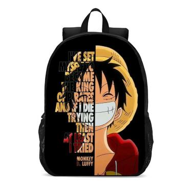 Imagem de Mochila Escolar Infanto Juvenil Anime One Piece Luffy Chapéu de Palha Novidades 0278-Unissex