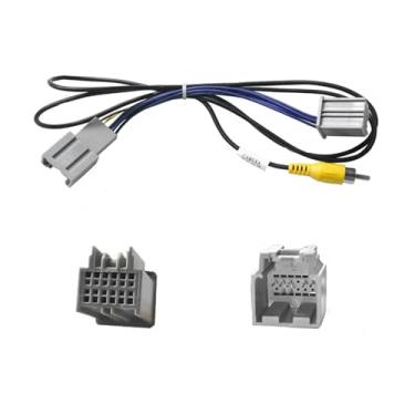 Imagem de Câmera retrovisor retrovisor de 12 pinos T-Harness com conector adaptador conversor de vídeo RCA serve para GM GMC Chevy Chevrolet Silverado Colorado Enclave Envision Sierra Yukon Buick 2014-2019