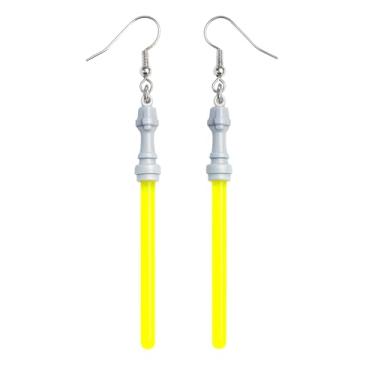 Imagem de Brincos de sabre de luz | brincos neon starfighter Sci-Fi, cosplay Star Wars Skywalker yoda presente, acessórios de fãs de quadrinhos, Metal, Sem pedra preciosa