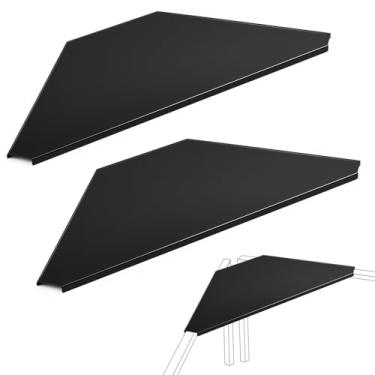 Imagem de Tandefio Pacote com 2 prateleiras de metal para fachadas de DJ, 66 x 33 cm, para qualquer capa de fachada de DJ, preta resistente