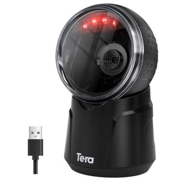 Imagem de Tera Scanner de código de barras omnidirecional: 1D 2D QR mãos livres USB com fio leitor de código de barras cabeça de digitalização ajustável Plug and Play para POS supermercado loja de varejo modelo