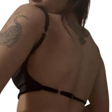 Imagem de Top Feminino Costa Nua em Poliamida Tecido Duplo Zero Transparência Al