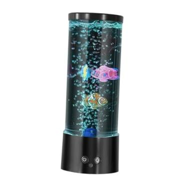 Imagem de predolo Lâmpada de aquário com luz de mesa para crianças, com alimentação USB, para decoração de quarto, escritório, aquário de água-, luz noturna para