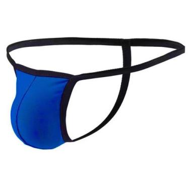 Imagem de Cueca Jockstrap Fio Dental Tecido Respirável Forrada Azul BIC - Confor