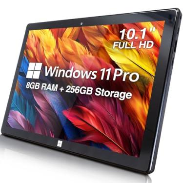 Imagem de Fusion5 Tablet PC profissional Windows 11 integrado nos EUA de 10,1 polegadas – Tablet PC ultra fino Full HD Windows – 8 GB de RAM, SSD de 256 GB, tela de 10 polegadas, WiFi 5G, CPU Intel Quad-Core