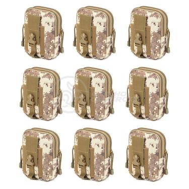 Imagem de Kit 9 Bolsas Camufladas Conjunto De Sobrevivência E Atividades Camping camuflado