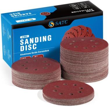 Imagem de Discos de lixar S SATC 150 unidades de 5 polegadas 120 Grit para lixad
