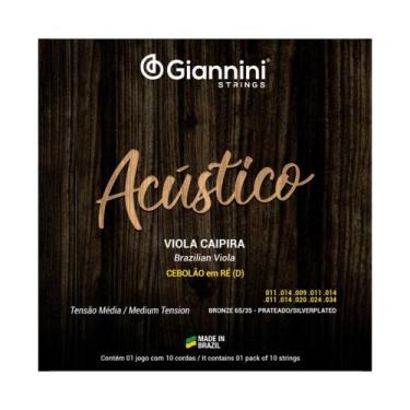 Imagem de Encordoamento giannini gesvam viola bronze 65/35 prateado cebolao em d