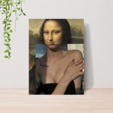 Imagem de Quadro Artes Clássicas Engraçadas Monalisa A4  Placa MDF 10 - Lomi Art