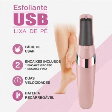Imagem de Lixa Esfoliante USB Pele Macia Sem Fio Rolo Grosso e Fino USB Esfoliaç