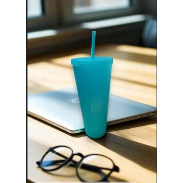 Imagem de Copo Plástico Diamond com canudo 1lt - ART HOUSE, Verde