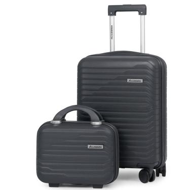 Imagem de Kit Mala de Bordo 10kg + Frasqueira de Viagem em Polipropileno Zíper Anti Furto 360º - Portland - Allabard