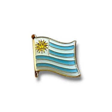 Imagem de Broche Bandeira Uruguai Oficial Pin Diplomático Montevidéu
