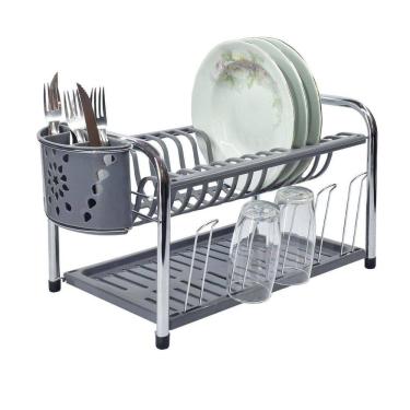 Imagem de Escorredor Secador D Louças Duplo C Porta Copo Talher Triplo