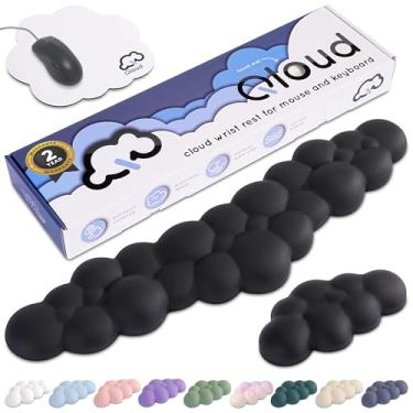Imagem de Qloud Cloud Wrist Rest Keyboard - Cloud Palm Rest Keyboard Rest Desk Cloud Wrist Pad - Keyboard Wrist Rest for Computer Keyboard Gaming Wrist Rest Cloud Arm Rest Keyboard Wrist Pad - Matte Black