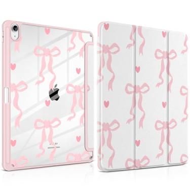 Imagem de MEEgoodo Capa para iPad Air 33.0 cm 2025(M3) / 2024(M2), capas para tablet com revestimento traseiro de acrílico transparente, capa com suporte para lápis + despertar/hibernar automático + suporte de