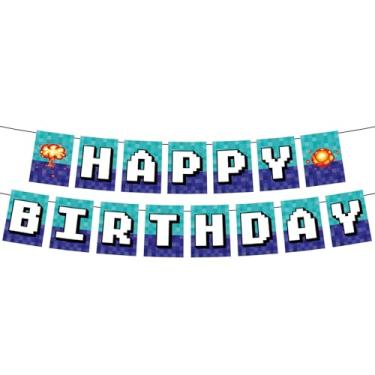 Imagem de Happy Birthday Bandeira, Decorações Festa Aniversário Pré-Enfiadas Minas Tema Lembrancinhas de Festa para Casa Parede Porta Janela Festas Decoração Acessório de Foto