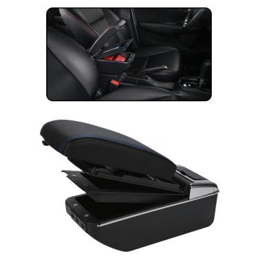 Imagem de Console Apoio De Braço Universal Veicular Entrada Usb Azul