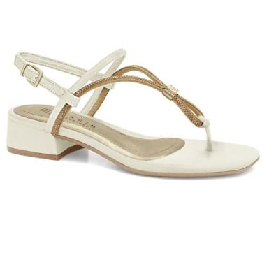 Imagem de Sandalia Ramarim Salto Baixo Ref 2448206-13 Creme 037