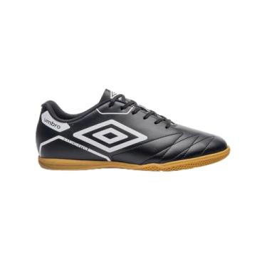 Imagem de Chuteira Futsal Umbro Manchester Masculina Indoor Solado Antiderrapante Confortável U01FB00459 (Preto/Branco, BR, Adulto, Numérico, 37)