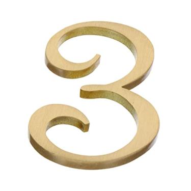 Imagem de 1 placa de número de porta de cobre, durável, número de casa, identificador de caixa de correio, marcador de endereço para casa, escritório, quarto de hotel, artesanato, textura forte