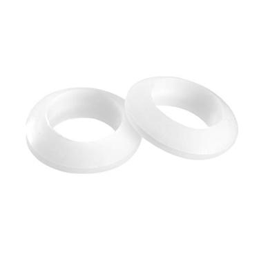 Imagem de Anéis de borracha 20 mm de diâmetro Anel de vedação de fio para cabo de plugue de orifício, branco, 50 peças