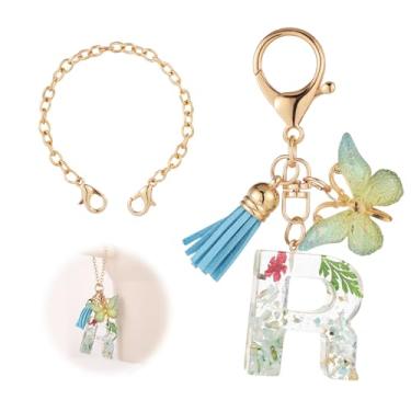 Imagem de Corrente de garrafa para copos Stanley, pingente de letras fofas para copo Stanley com acessórios de borboleta e borla, acessórios de copo compatíveis com Stanley Cup 1,134 g (R), Medium, Material de