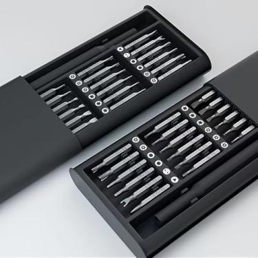 Imagem de Conjunto de chaves de fenda de precisão, 24 brocas magnéticas, estojo compacto de transporte para telefones celulares, relógios e eletrodomésticos, preto