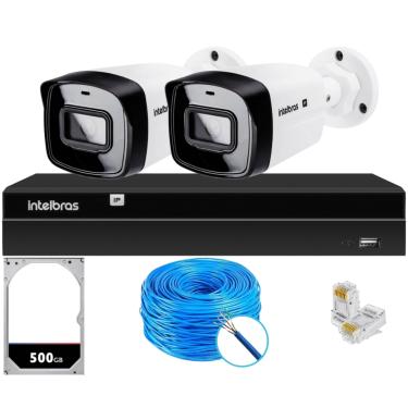 Imagem de Kit 2 Câmeras IP Vipc Intelbras NVD 1404P HD 500GB