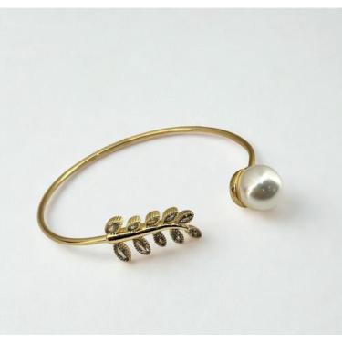 Imagem de Pulseira Bracelete Feminino De luxo Banhado ouro 18k Cravejado Zircôni