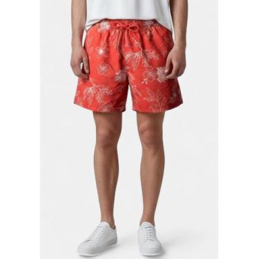 Imagem de Shorts Areia Branca Yacht Resort Floral Vermelho, M