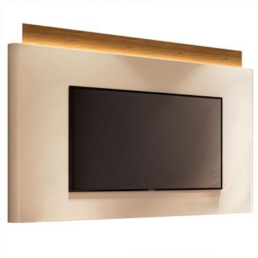 Imagem de Painel Nobre Com Led Para Tv Até 85” Polegadas 208,5 Cm Off White/cinamomo