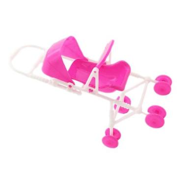 Imagem de Carrinho de boneca FELTECHELECTR de plástico para criança com armazena