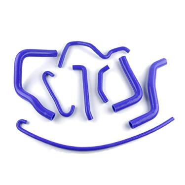 Imagem de XAJINGSU Kit de mangueira de refrigeração do radiador de silicone para motocicleta compatível com 2006-2010 SUZUKI GSXR 600 750 K7 K8 K9 8 peças 11 cores (azul)