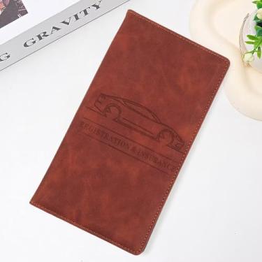 Imagem de Porta-cartão de registro e seguro de carro - porta-luvas de documentos de veículo e organizador de passagens de voo, acessório interno unissex